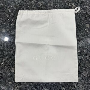 Gucci Dust Bag 16” x 14” White Logo Drawstring Cotton Gift New Storage Bag